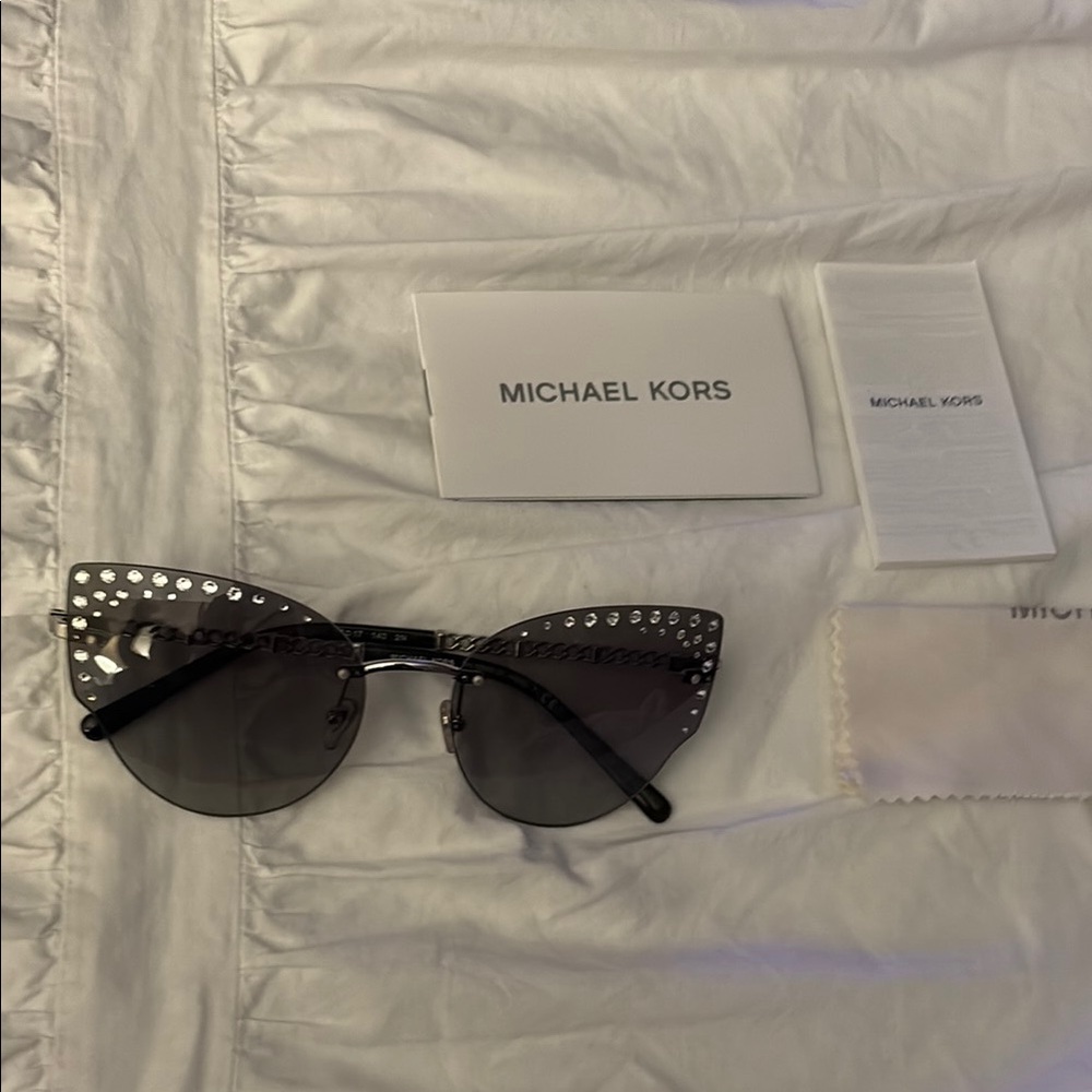 Michael Kors Silver Textured Pouch